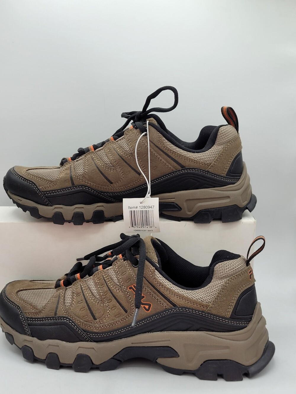 Fila men's Brown Leather trail sneakers Size 8
